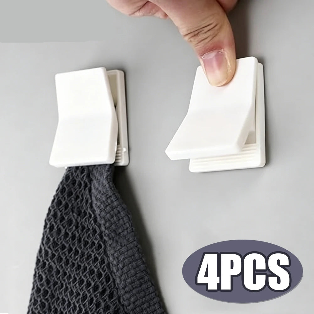  Kitchen Rubber Glove Holder Towel Clips Dishwashing Gloves Hook Dish Cloth Holder Wall Mount Storage Rack Hanger Accessories