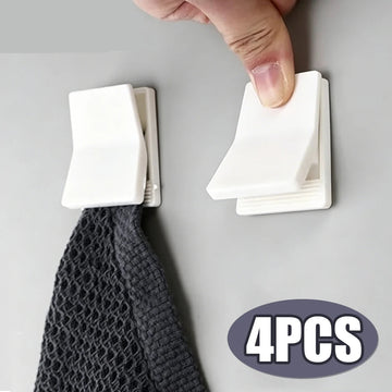  Kitchen Rubber Glove Holder Towel Clips Dishwashing Gloves Hook Dish Cloth Holder Wall Mount Storage Rack Hanger Accessories