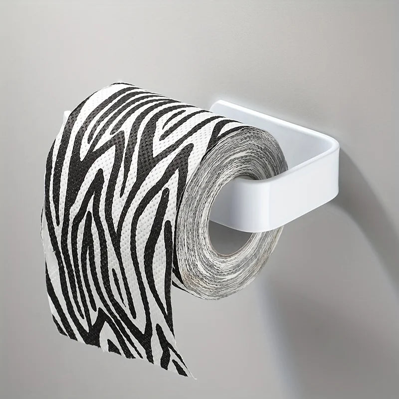 Wall-Mounted Toilet Roll Holder in Black or White, 3 Pack