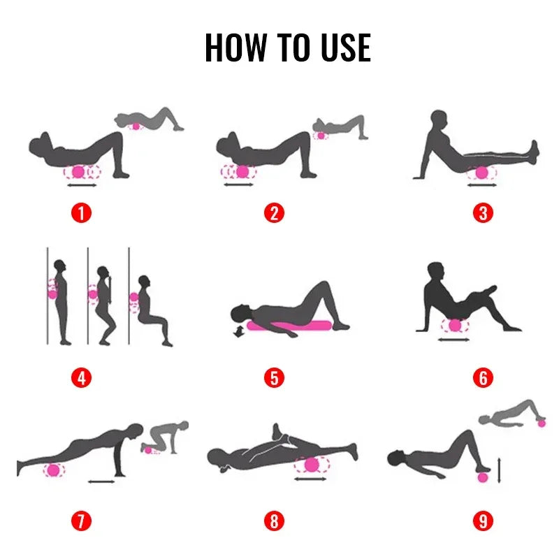 30/33cm Fitness Foam Roller Yoga Massage Roller EPP Pilates Foam Body Muscle Massage Roller Therapy Exercises Gym Home Exercise