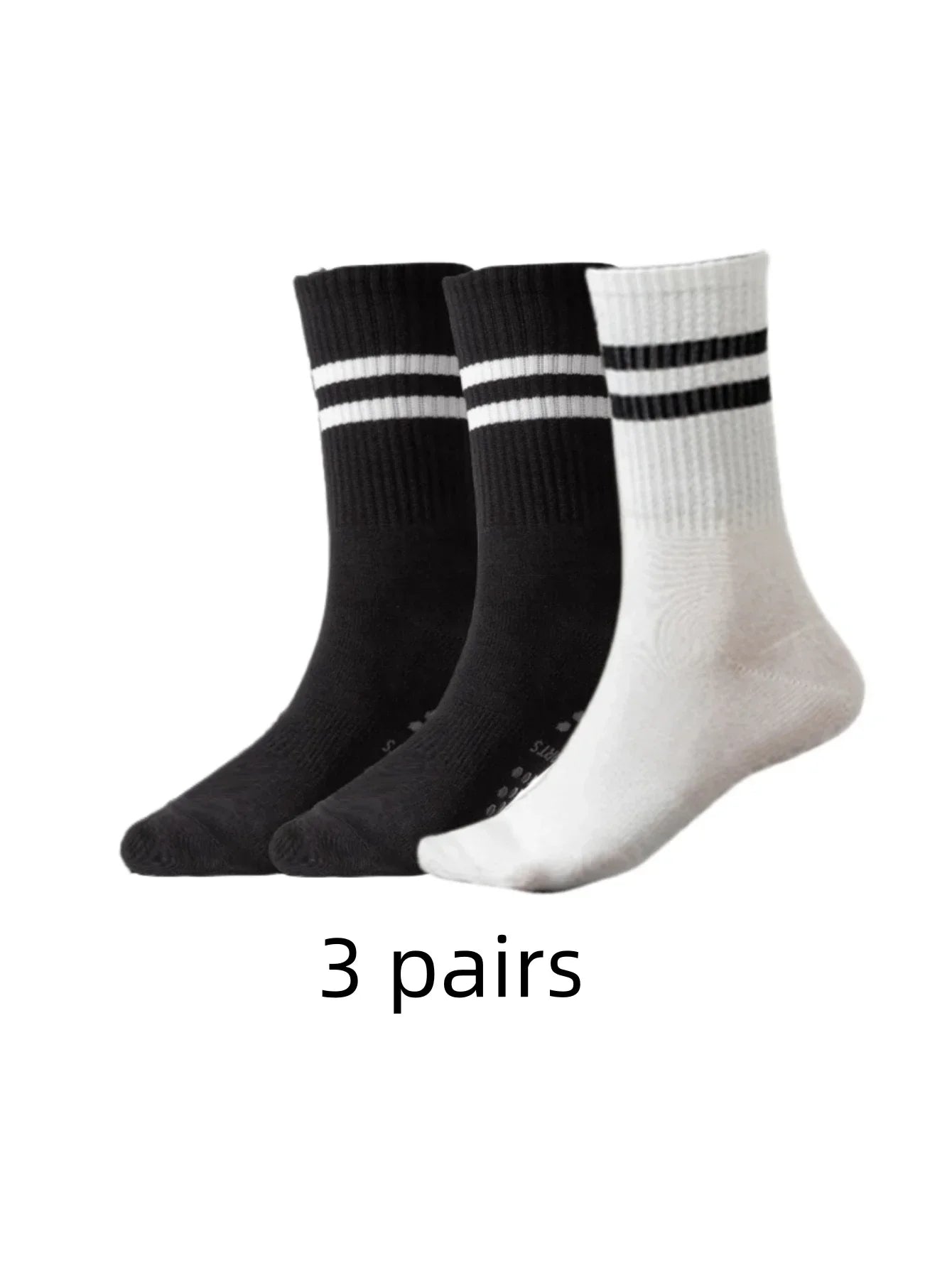 1/3/6/10 Pair Anti Slip Yoga Socks Female Medium Tube Socks lady Anti Slip Silicone Indoor Fitness Pilates Women's Sports Socks color-1