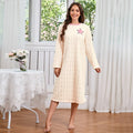 Women's Nightdress Winter Warm Nightgown Thicken Flannel Long Sleeved T-shirt Tops Soft Coral Fleece Pyjama Dress Home Clothing