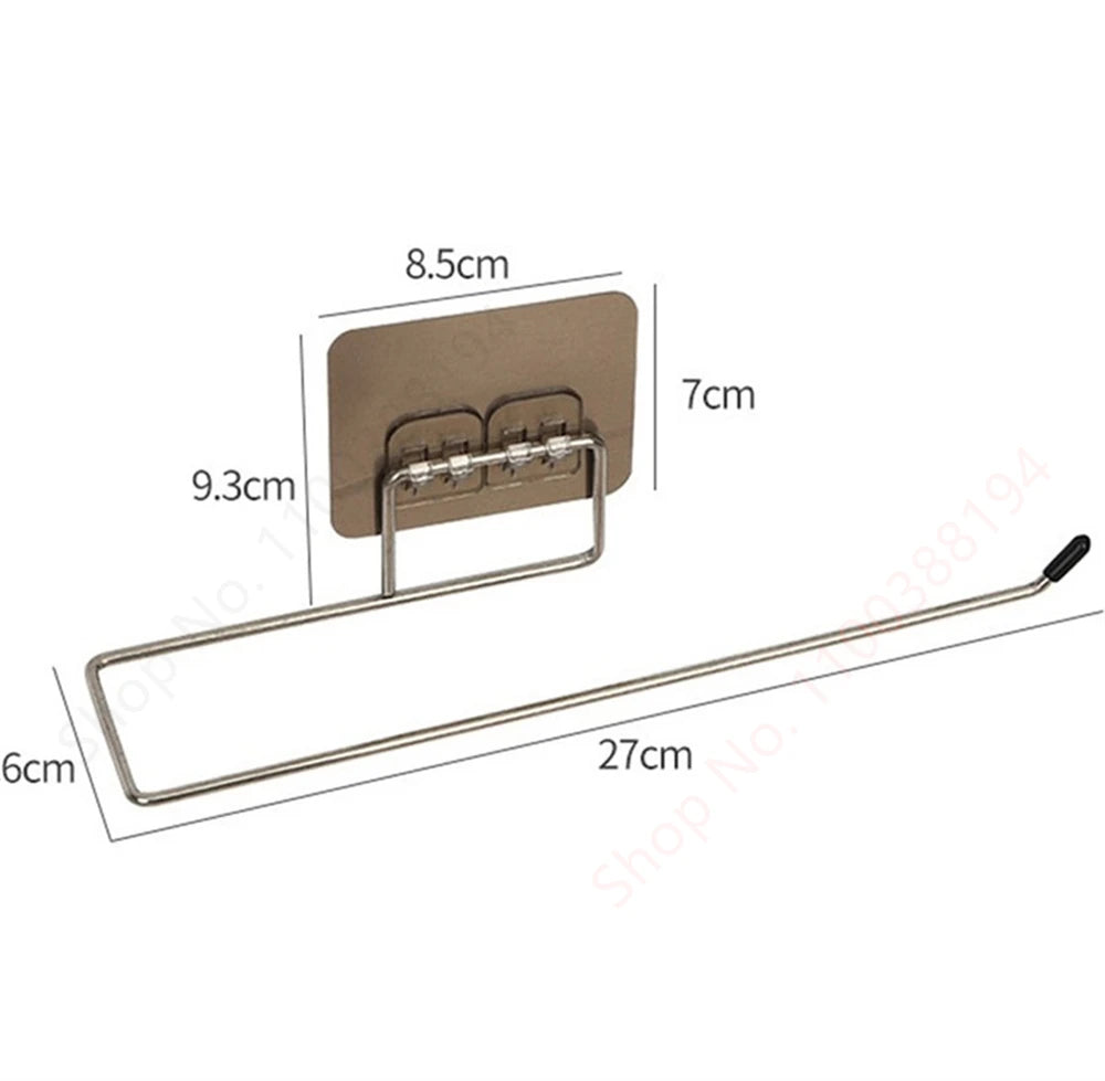 Stainless Steel Wall Mounted Toilet Roll Holder and Hooks Paper rack silver