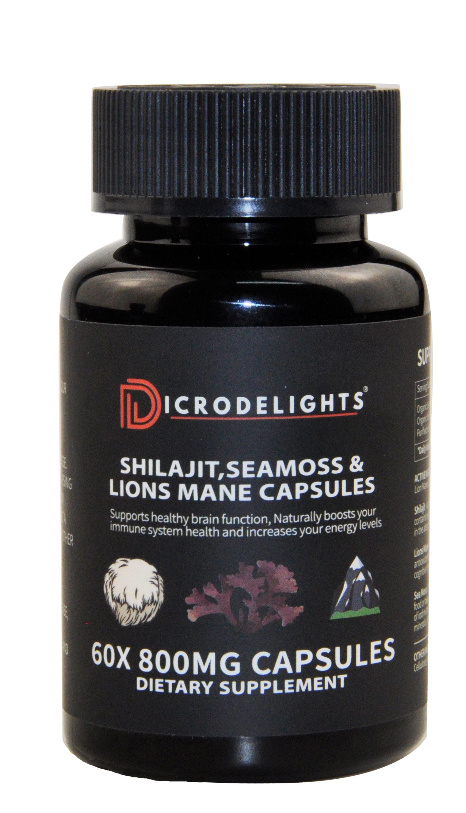 Buy Shilajit Sea Moss & Lion’s Mane Vegan Capsules – 800mg Daily Wellness Formula (60 Capsules)