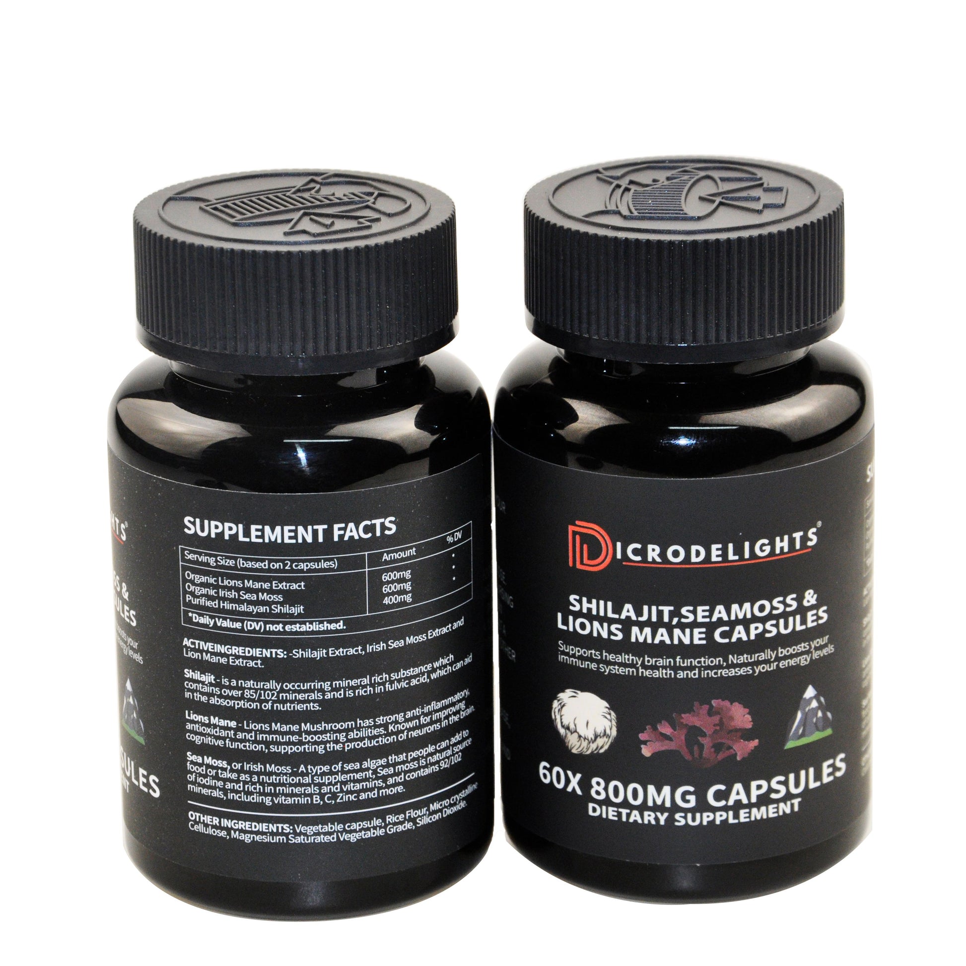 Buy Shilajit Sea Moss & Lion’s Mane Vegan Capsules – 800mg Daily Wellness Formula (60 Capsules)