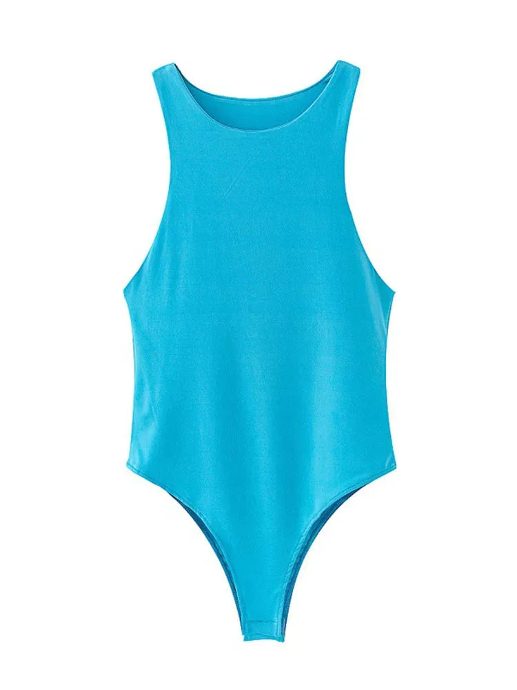 Women's Bodysuit – Sexy Slim Fit Club Playsuit 8 Colors Blue