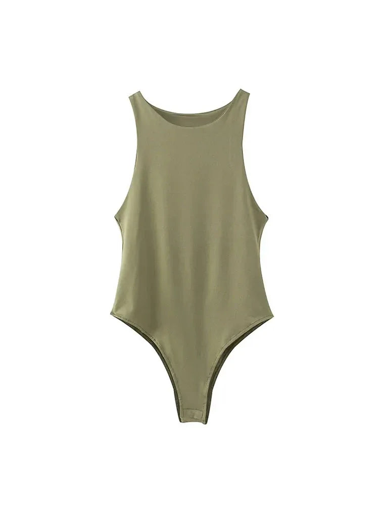 Women's Bodysuit – Sexy Slim Fit Club Playsuit 8 Colors Army Green