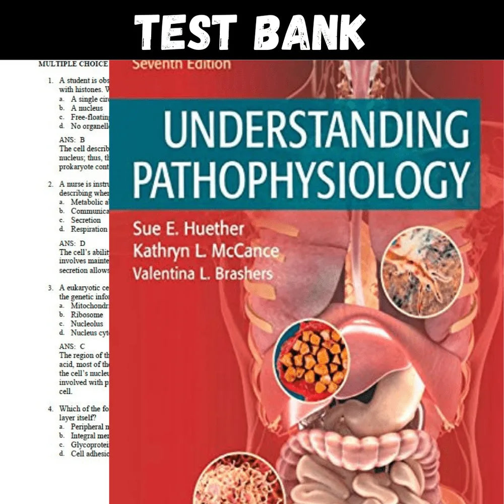 Understanding Pathophysiology 7th Edition by Huether | Test Bank
