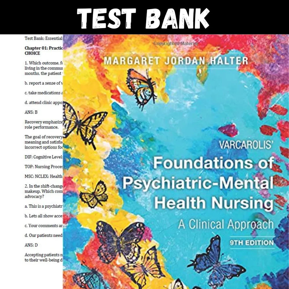 Varcarolis' Foundations of Psychiatric Mental Health Nursing 9th Edition | Test Bank