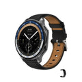 Bluetooth Call AMOLED Smartwatch for Men Waterproof black leather belt