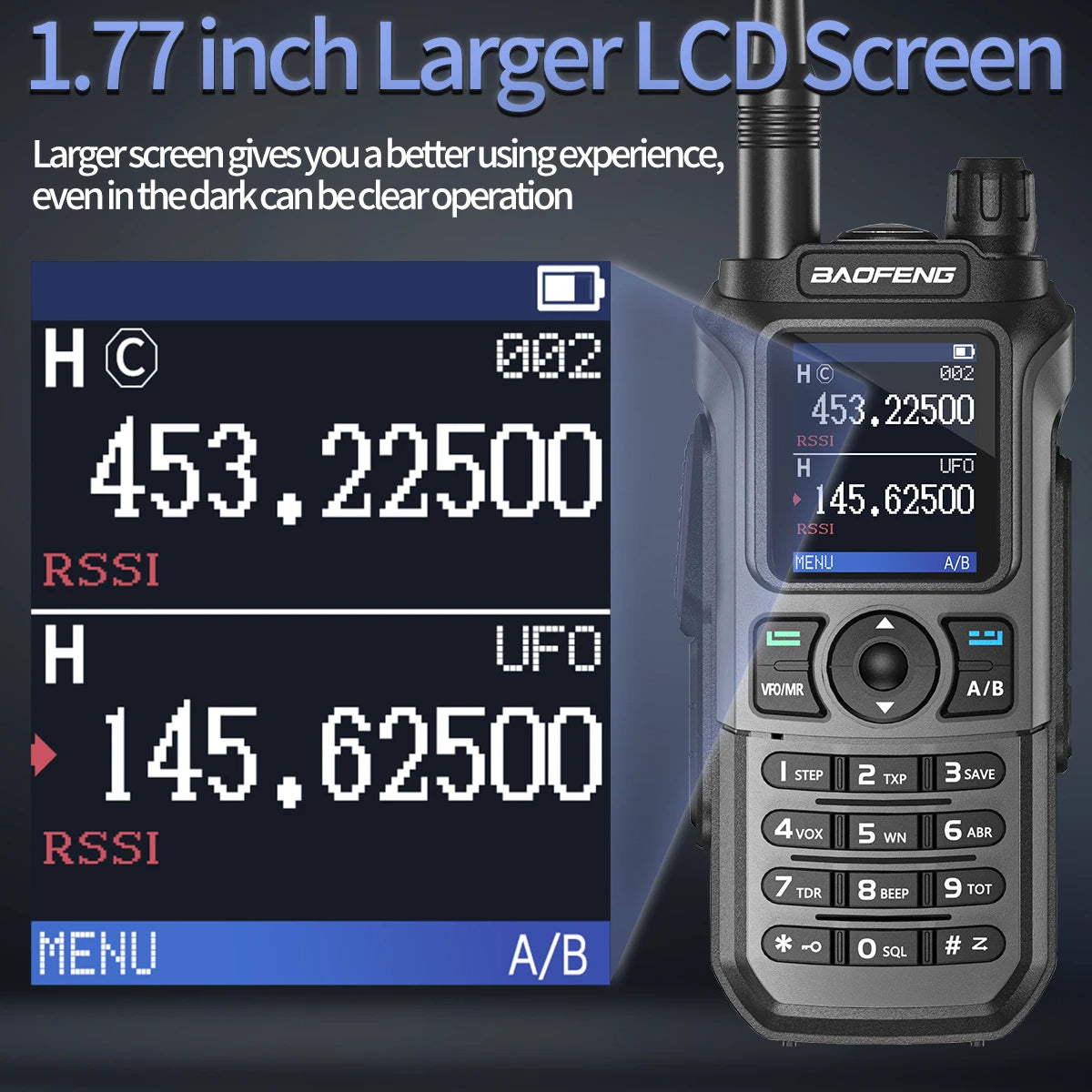 Baofeng UV-21 Pro v2 Walkie Talkie Grey - Dicrodelights