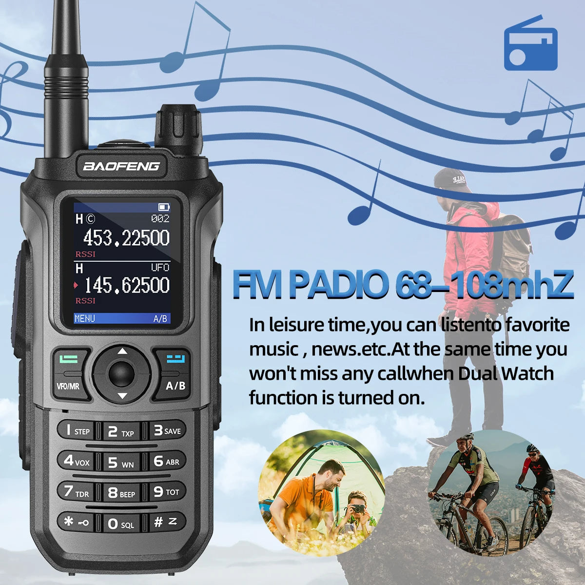 Baofeng UV-21 Pro v2 Walkie Talkie Grey - Dicrodelights