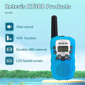 Reevis RT388 Kids Walkie Talkies, Long Range 8CH Toy Gifts, LED Flashlight, 1 Pair, Sky Blue - Audio, Birthday Communication - Dicrodelights