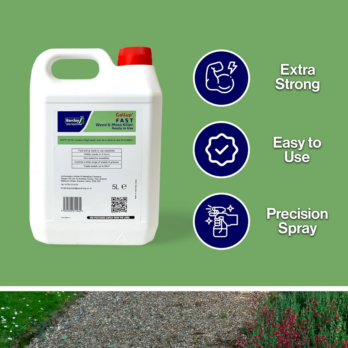 Gallup Fast-Acting Weed & Moss Killer 5L RTU | Visible Results in 24 Hours
